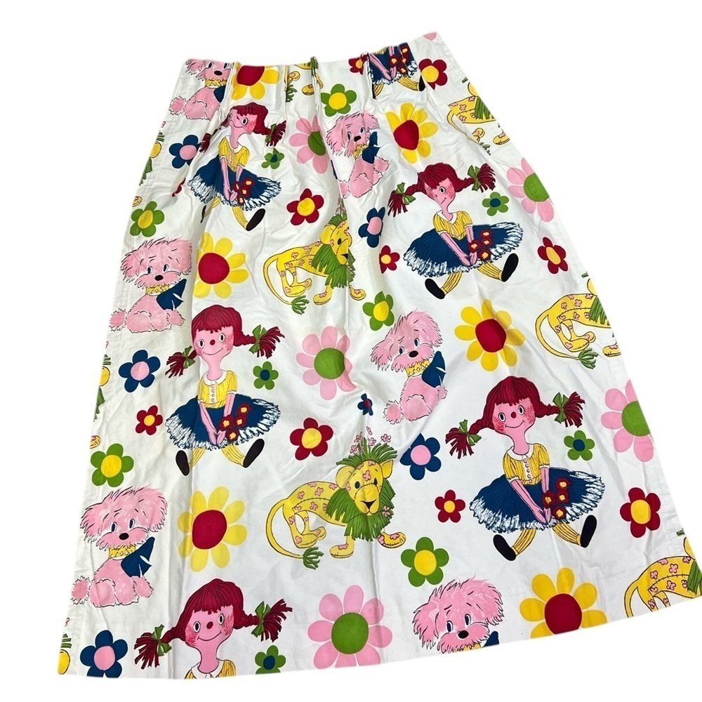 Vintage Flower Power 60s 70s Pippi Longstocking Pair Curtain Panels Sears